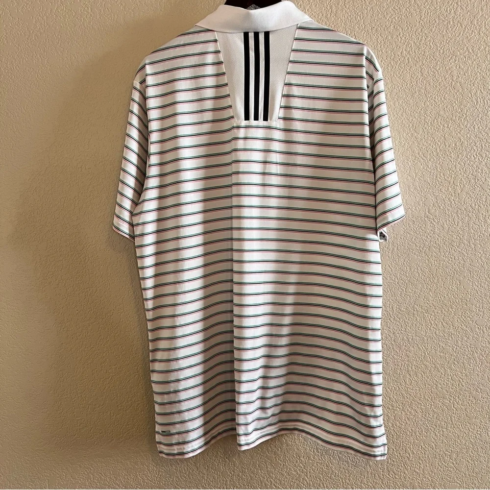 Adidas Clima Cool Striped Golf Polo Size Large